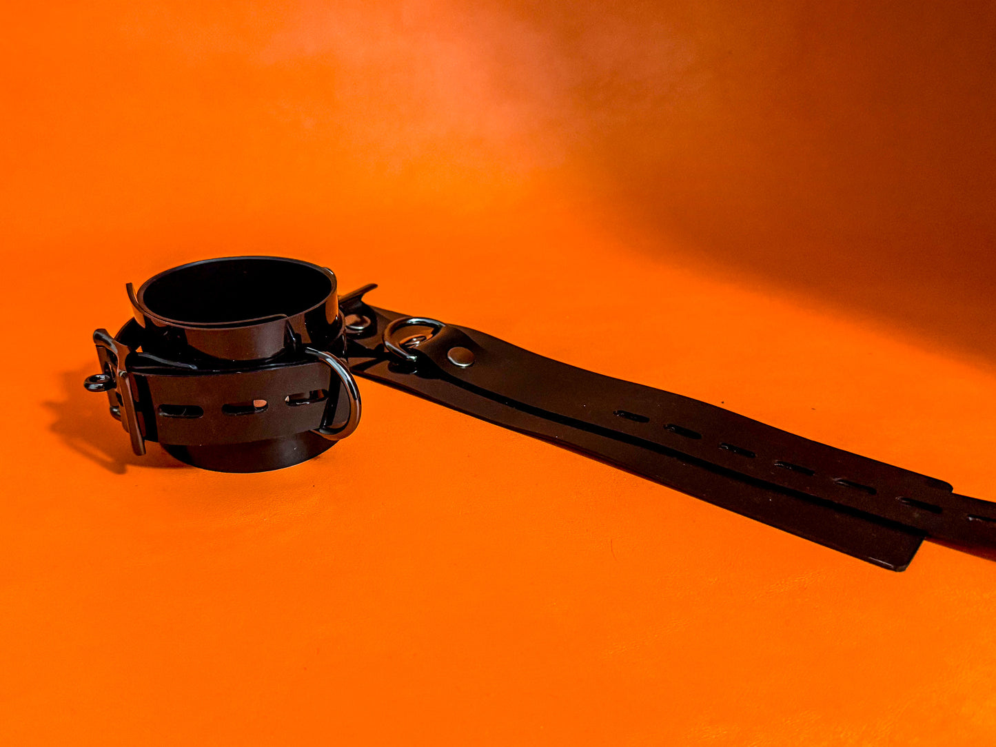 Bondage Wrist Cuffs Black PVC