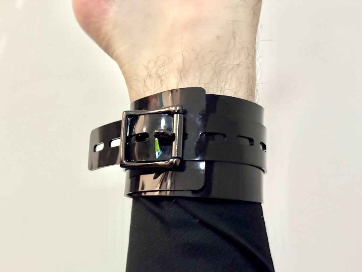 Bondage Ankle cuffs Black PVC