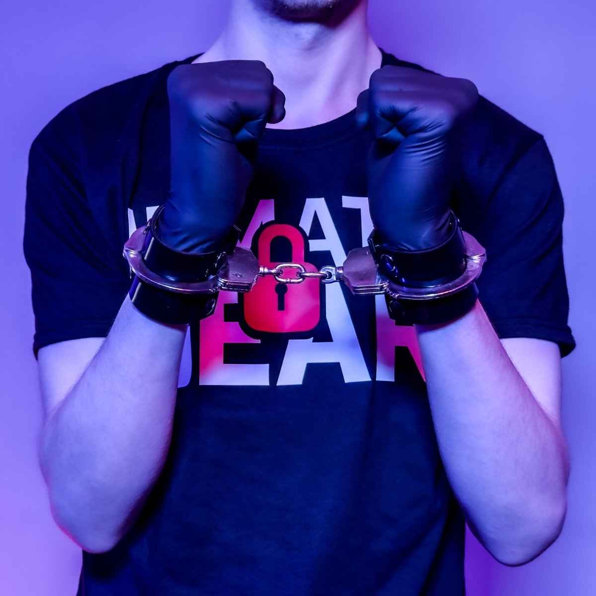 Handcuff Wrist Protector Black PVC